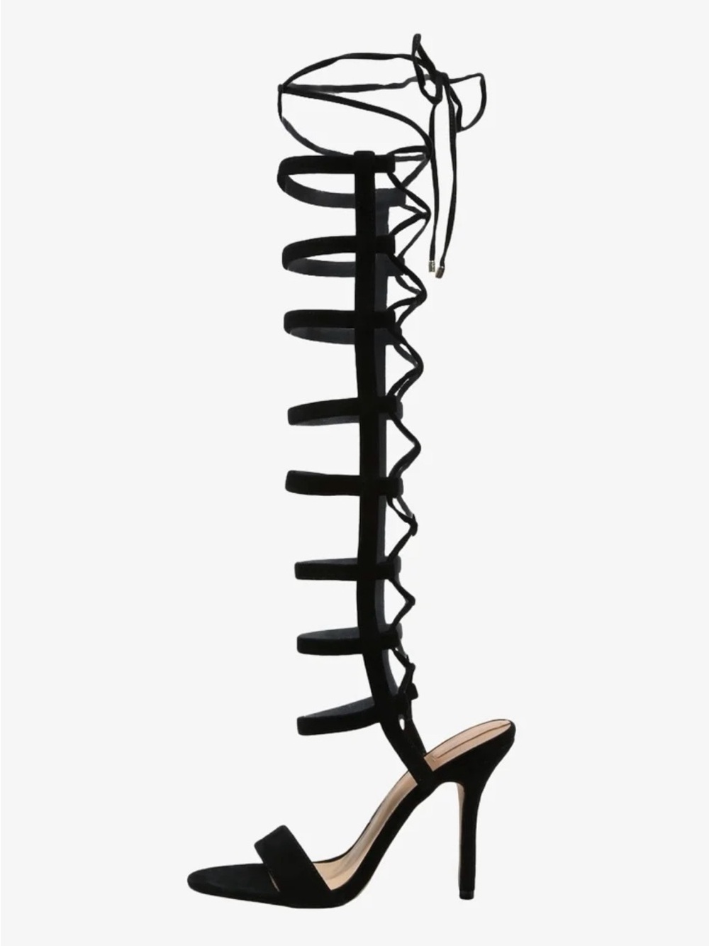 Aldo Black Gladiator Lace-Up Stiletto Sandals - NWOT
